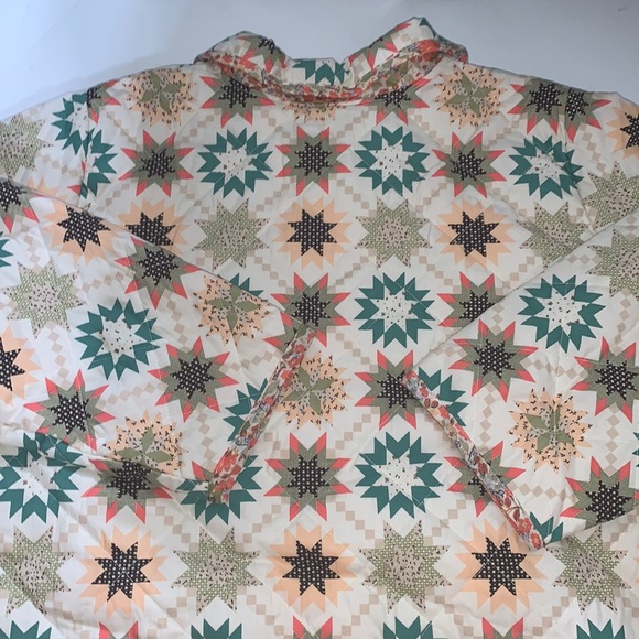 (L)- Universal Thread Women's Quilted Button-Front Jacket - Cream Star - Picture 5 of 15